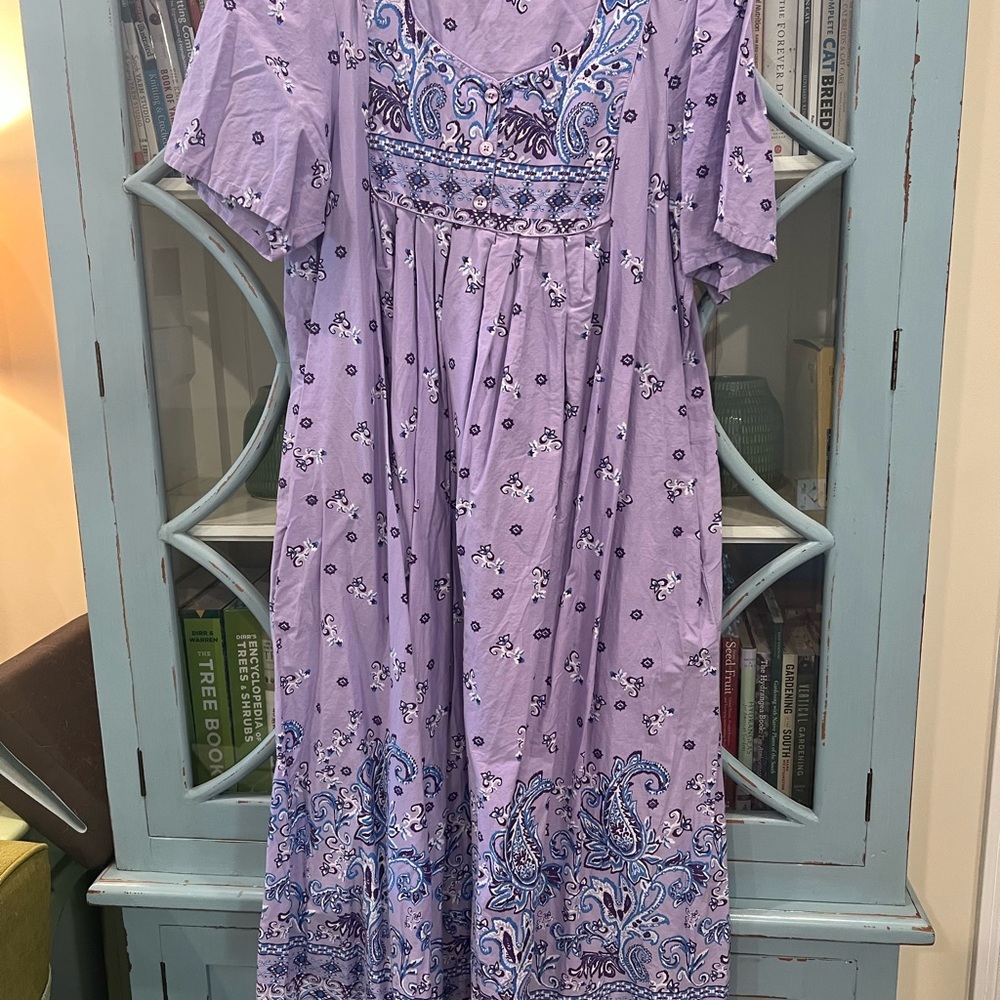 Only Necessities Lavender Floral Maxi Dress